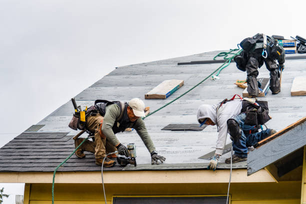 Professional Gutter Installation technician working in Rancho Cucamonga, CA